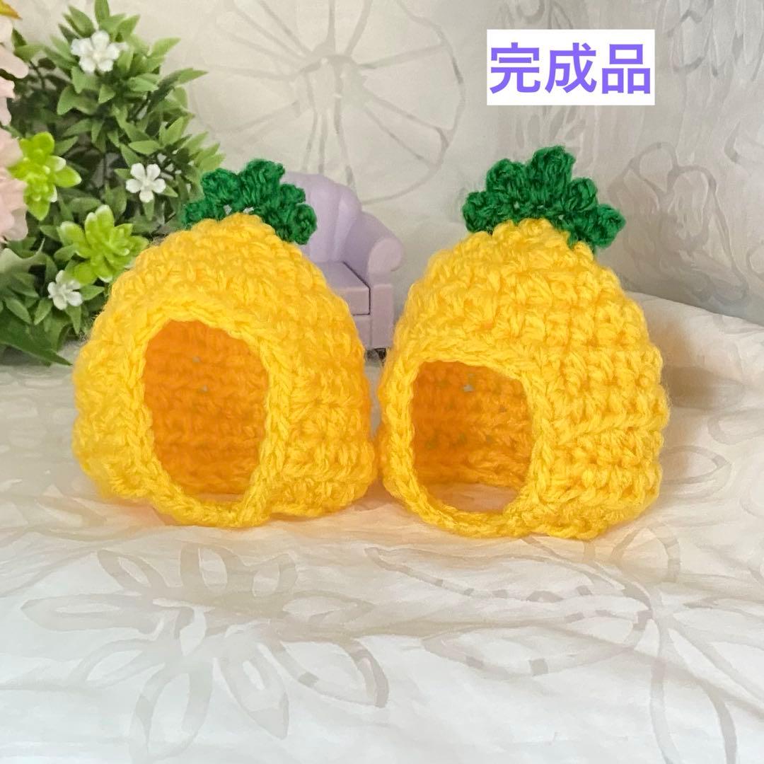 むぎページ　ちびぐるみ　ニット帽　被り物　ぬいぐるみ用　編み物