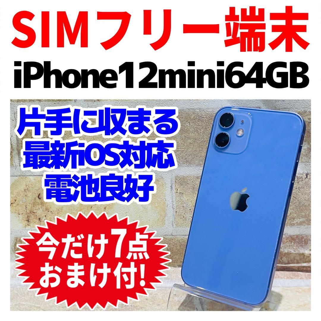 SIMフリー iPhone12mini 64GB パープル 電池良好