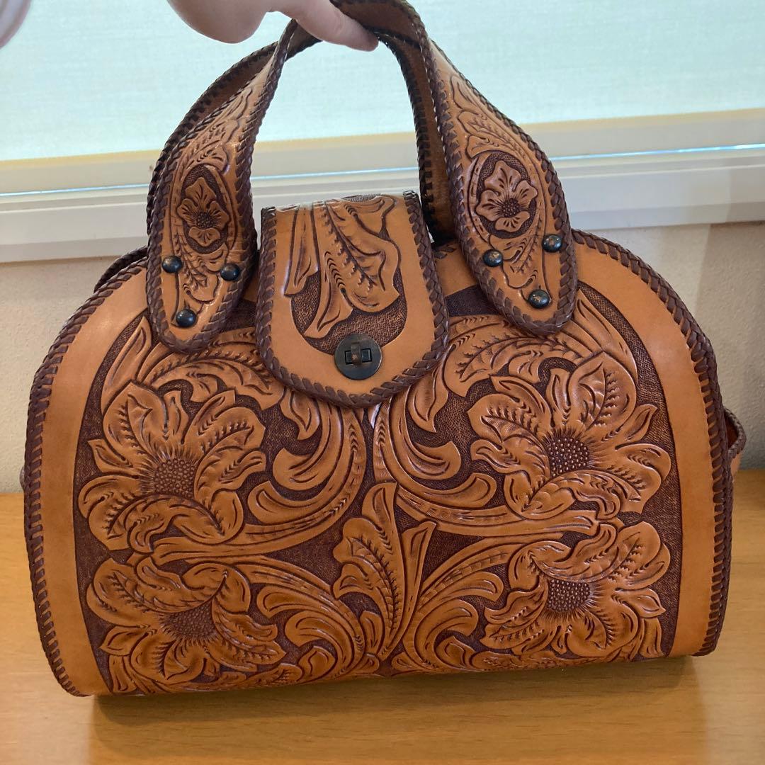 本革　ハンドメイド　アンティーク