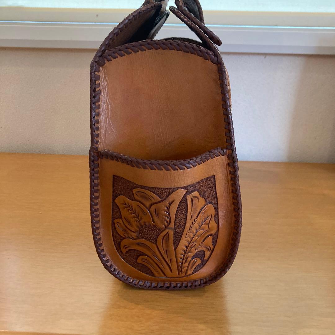 本革　ハンドメイド　アンティーク