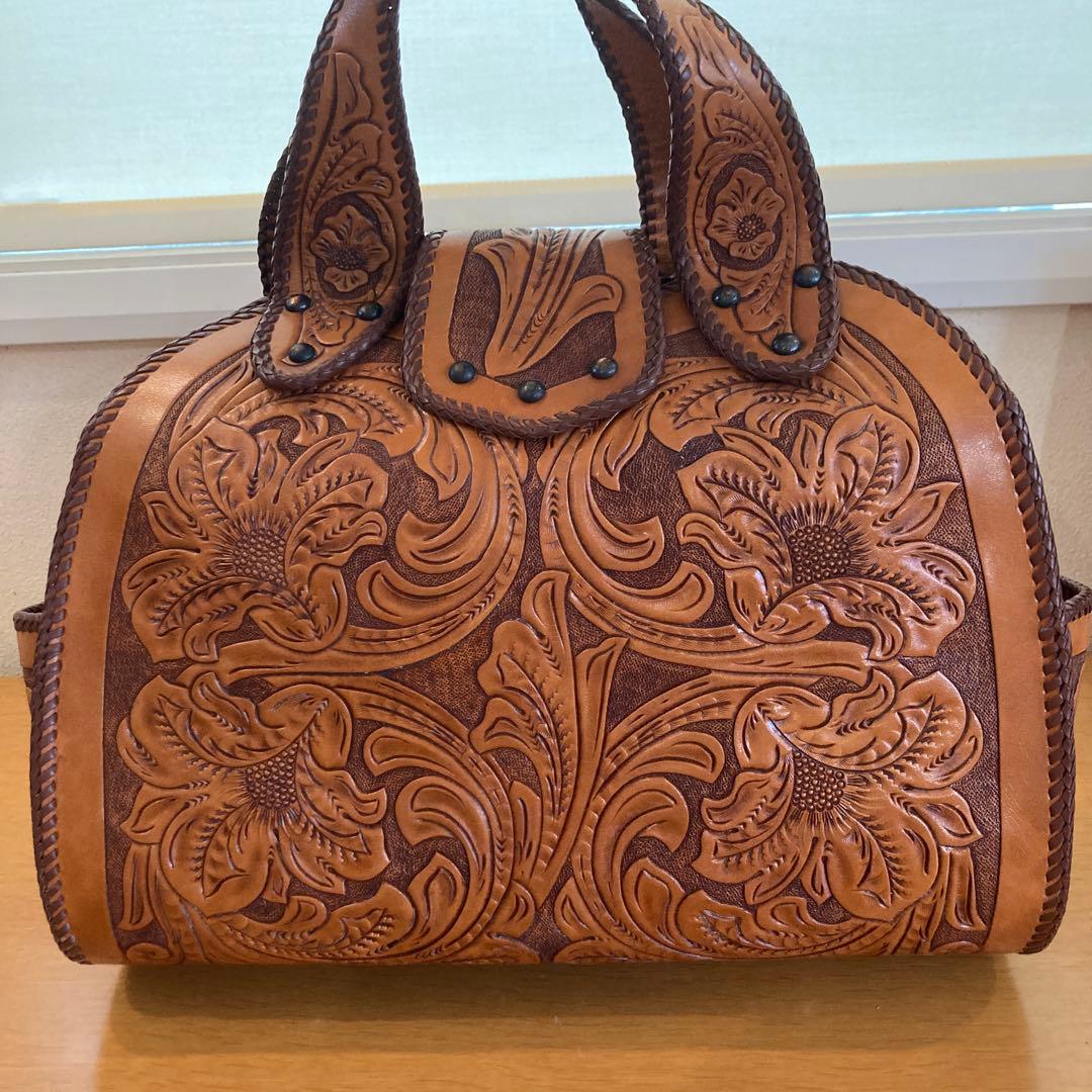 本革　ハンドメイド　アンティーク