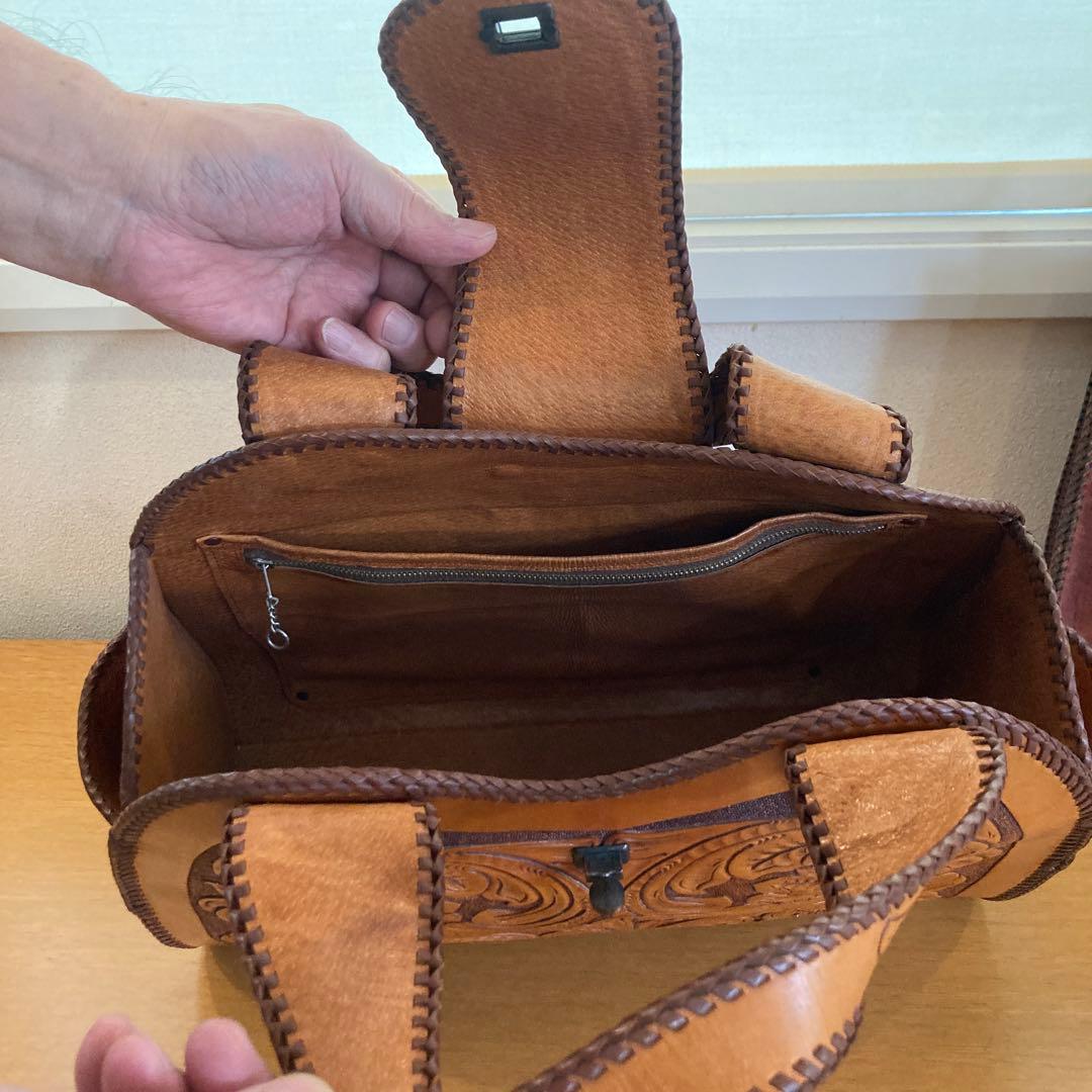 本革　ハンドメイド　アンティーク