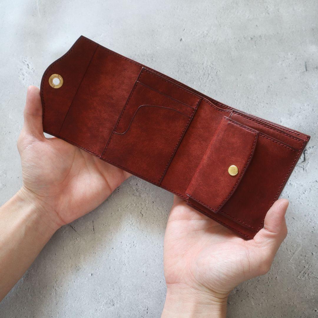 【受注制作】三つ折り財布　Rondine　フルハンドメイド