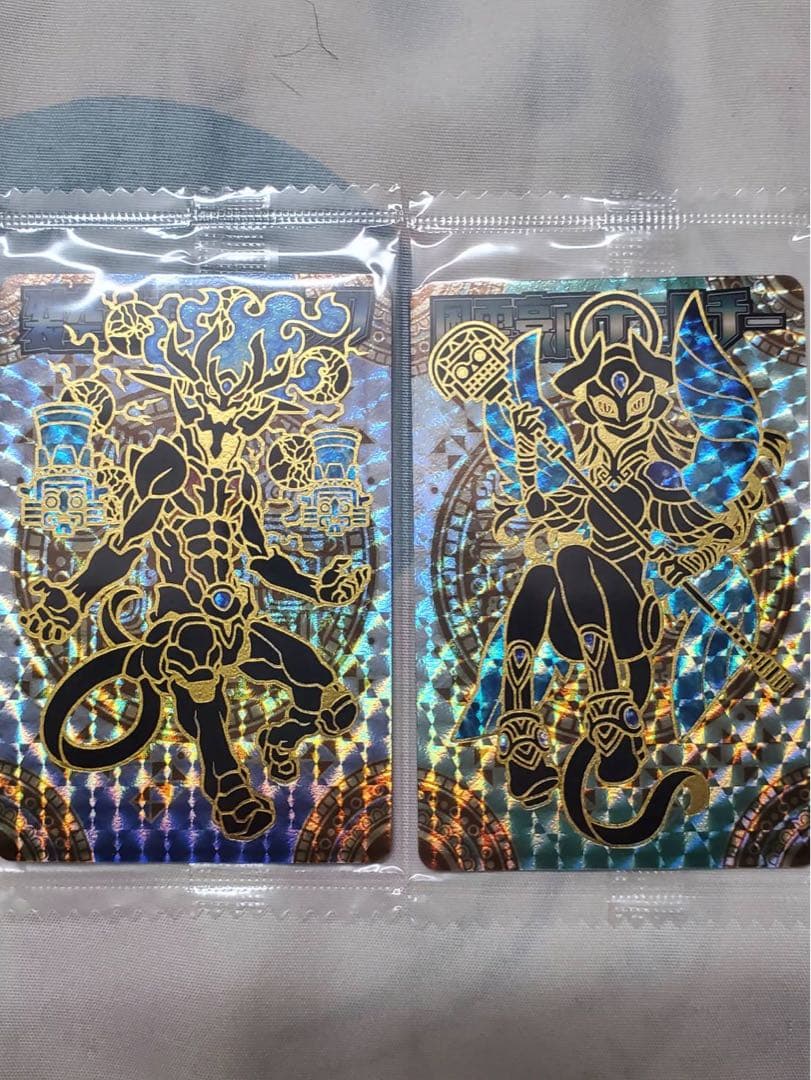 【内袋未開封】神羅万象 金の紋章 第2弾 龍藍ゴールドクリスタルレア 2枚セット