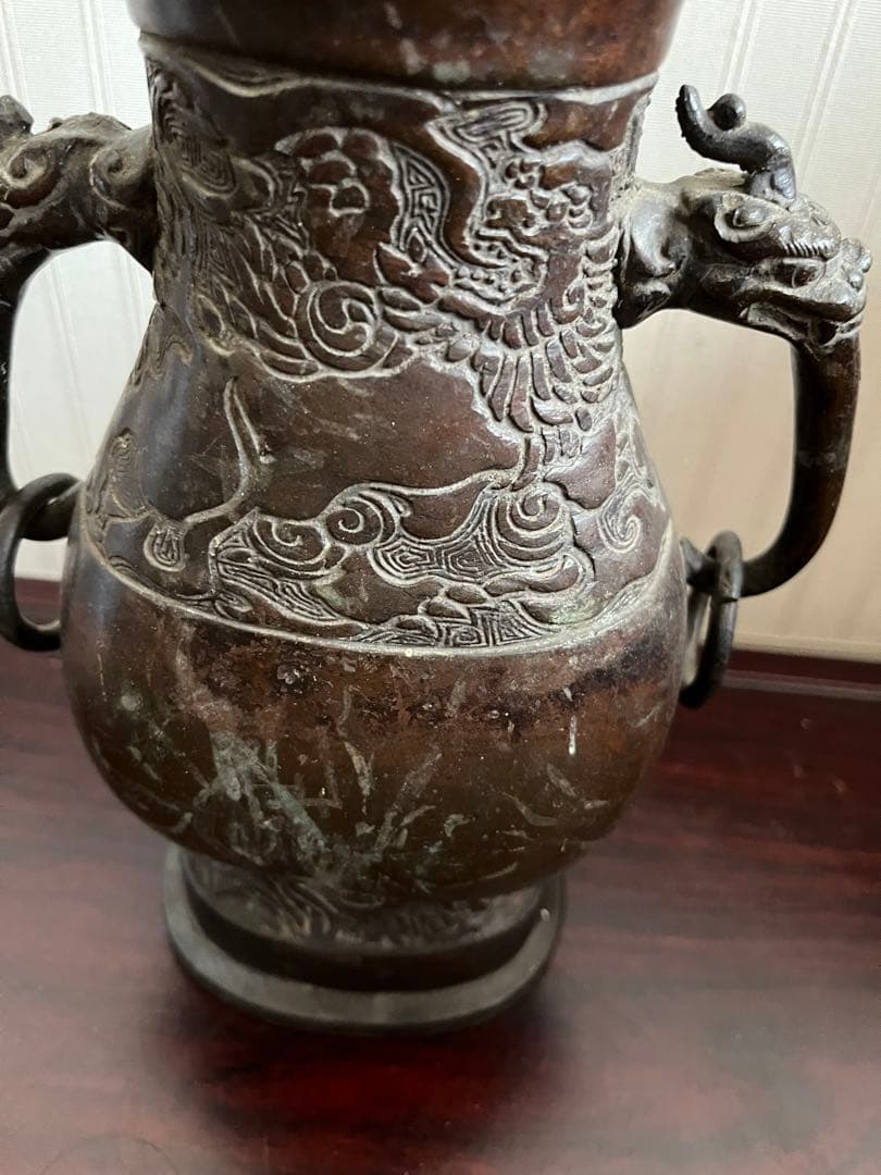 古青銅器　花瓶　古美術