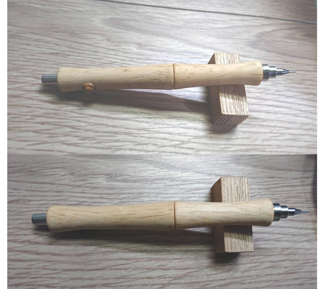 木軸シャープペンシル　PG-ラバーウッド  T-1　シャーペン　製図用　木製