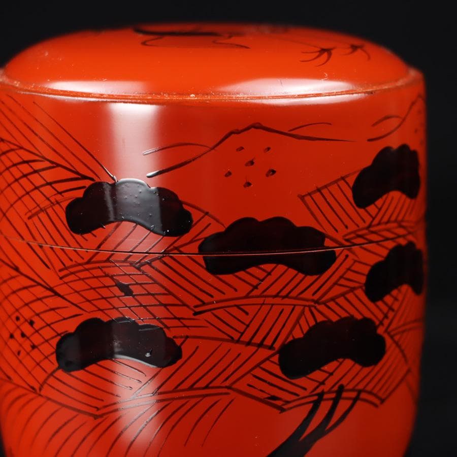 Y2975-2 茶道具 岡本陽斎 玄々斎好 あけぼの棗 共箱　　さ