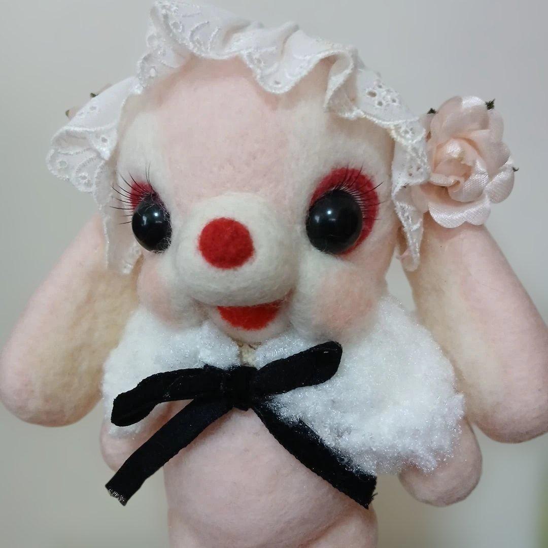 作家様　羊毛フェルト　たれ耳うさぎ　ぬいぐるみ
