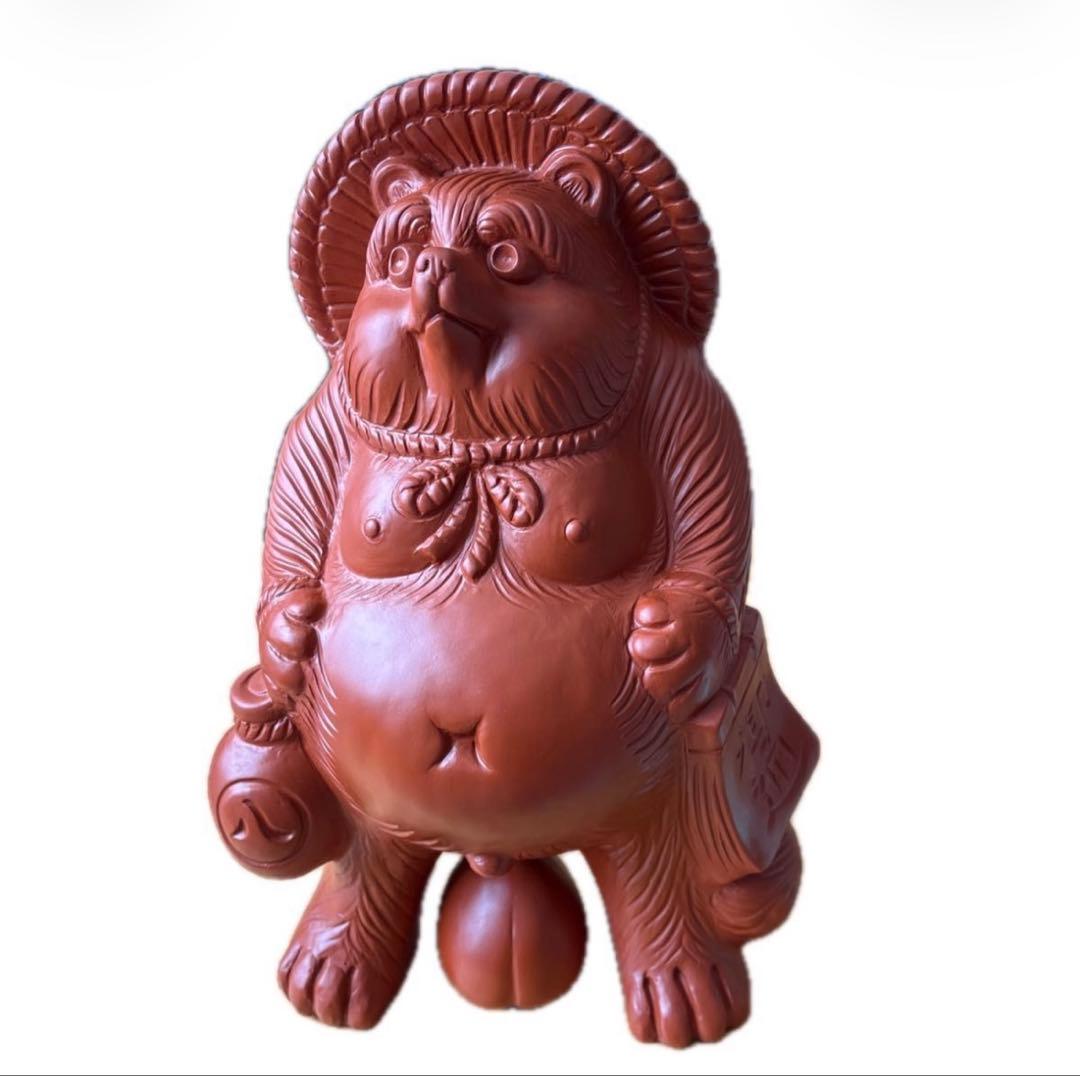 常滑焼朱泥焼 縁起物 商売繁盛 たぬき置物