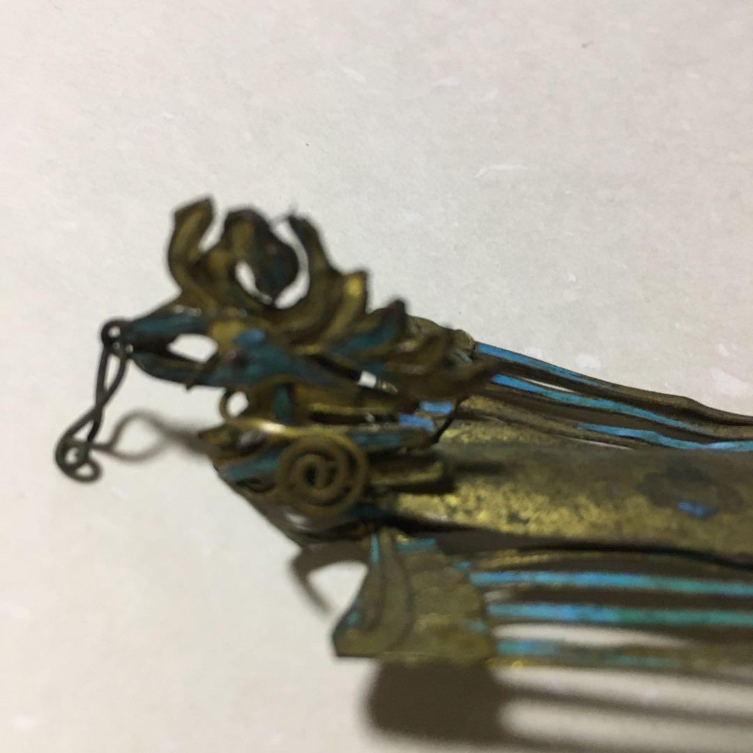 清国　満州旗人　髪飾り　簪子