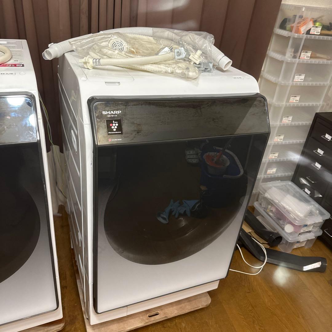 シャープ　ES-W114-SL 2023年購入　分解清掃済み　ドラム式洗濯乾燥機