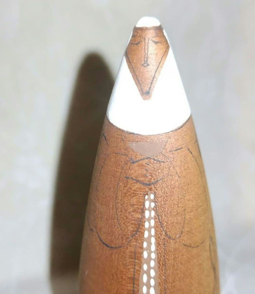 当時物 函館トラピスト修道院 修道士 シスター 木彫り作家 根本勲 彫刻士４体