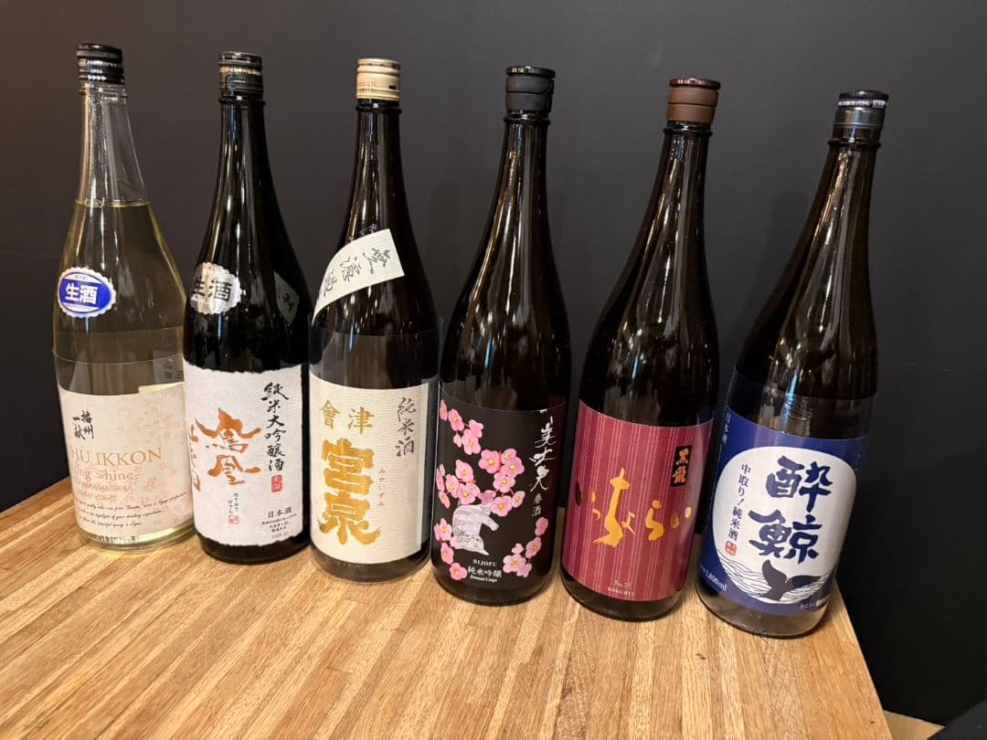日本酒６本セット　 播州一献、鳳凰美田、宮泉、美丈夫、黒龍、酔鯨