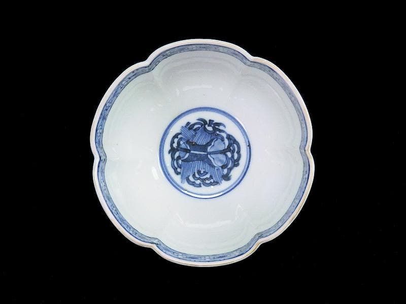 大聖寺伊万里　金襴手　花の図　大振向付 ５客　B234AS-BMv
