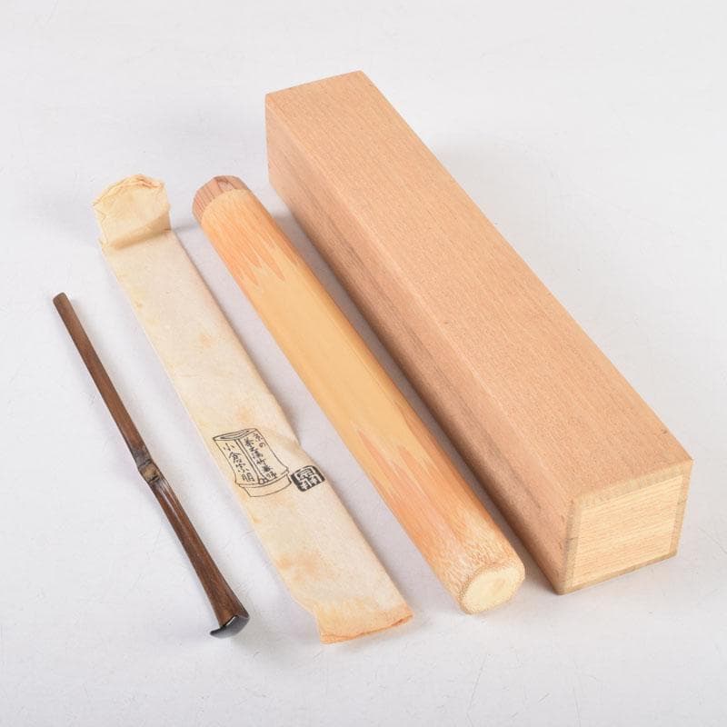 茶道具　京都　竹器師　小倉宗朋作　茶杓　共箱　C　8978