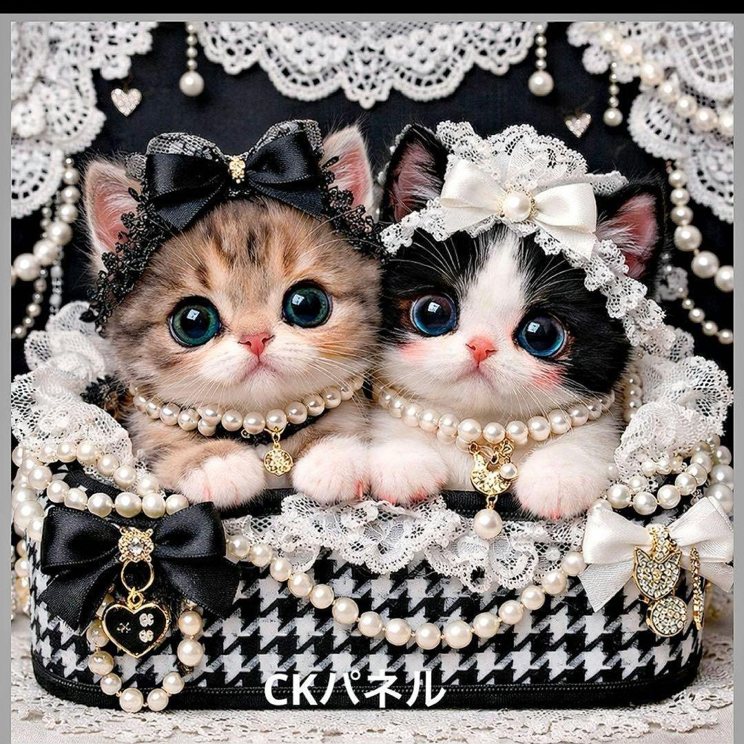 激レアねこパネル生地　パネル生地　ハンドメイド