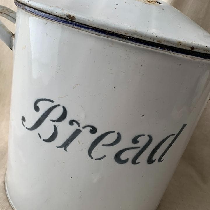 琺瑯 ホーロー BREAD ブレッド エナメル イギリス　アンティーク