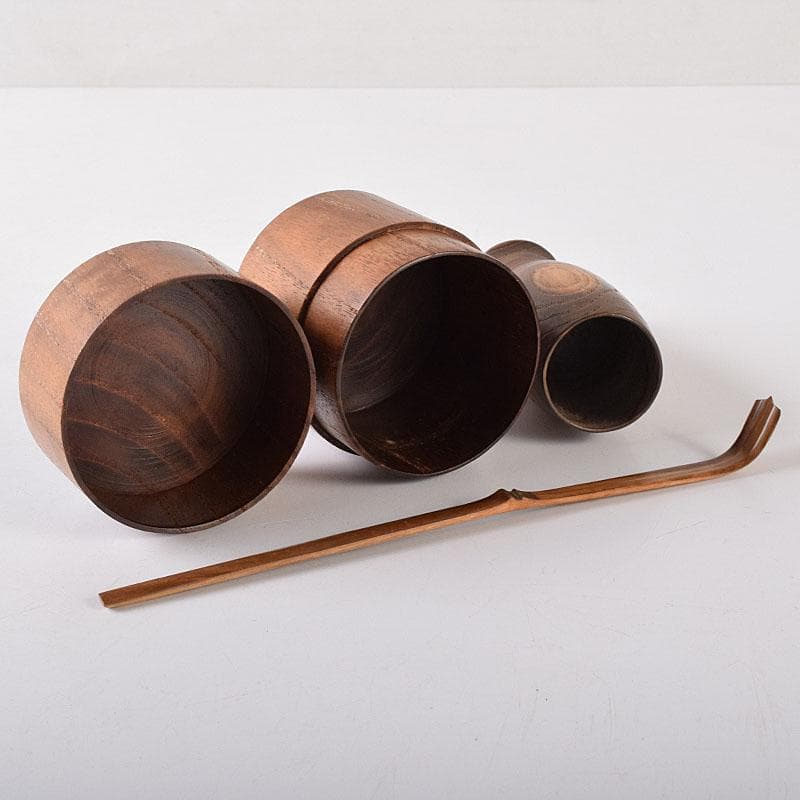 茶道具　桐製茶箱　平安和峰作　香合　桑茶入　茶杓など　六点　一式　V　R8231