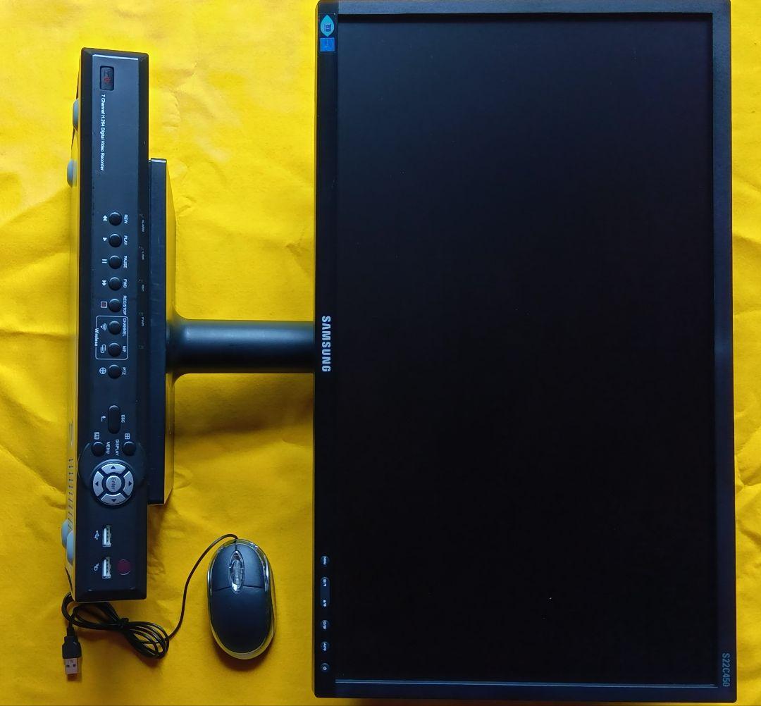 防犯カメラ2台とSamsungモニターセット