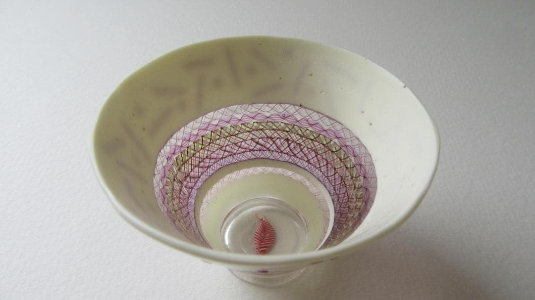 希少 コアガラス 作道僚子 酒器 盃