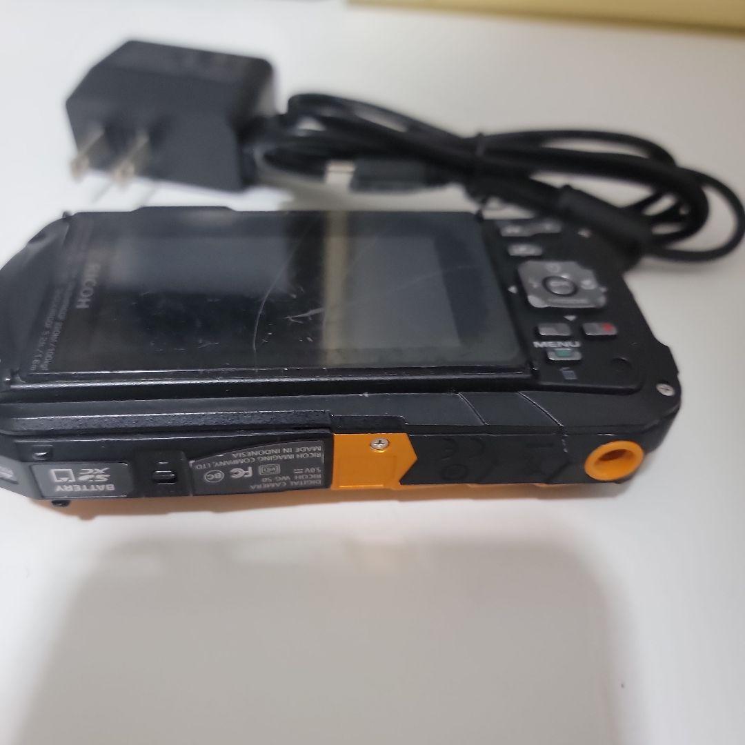 RICOH WG-50 オレンジ 防水デジタルカメラ　予備バッテリー