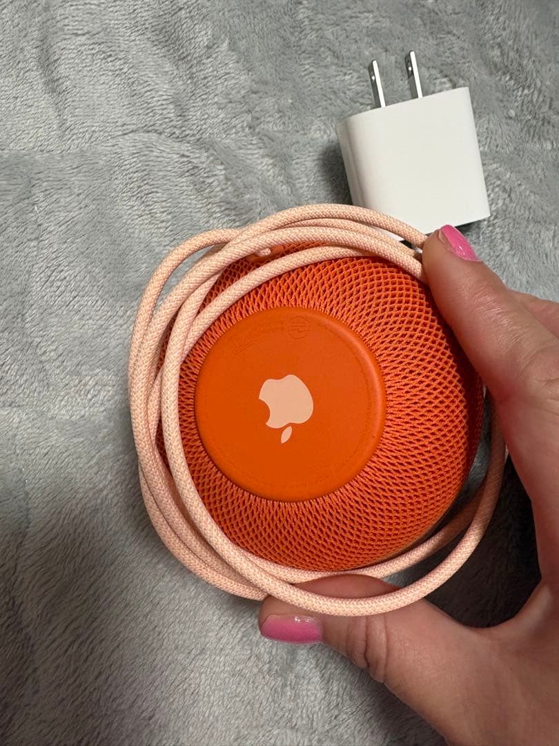 Apple ホームミニポッド　スピーカー オレンジ色 充電器付き
