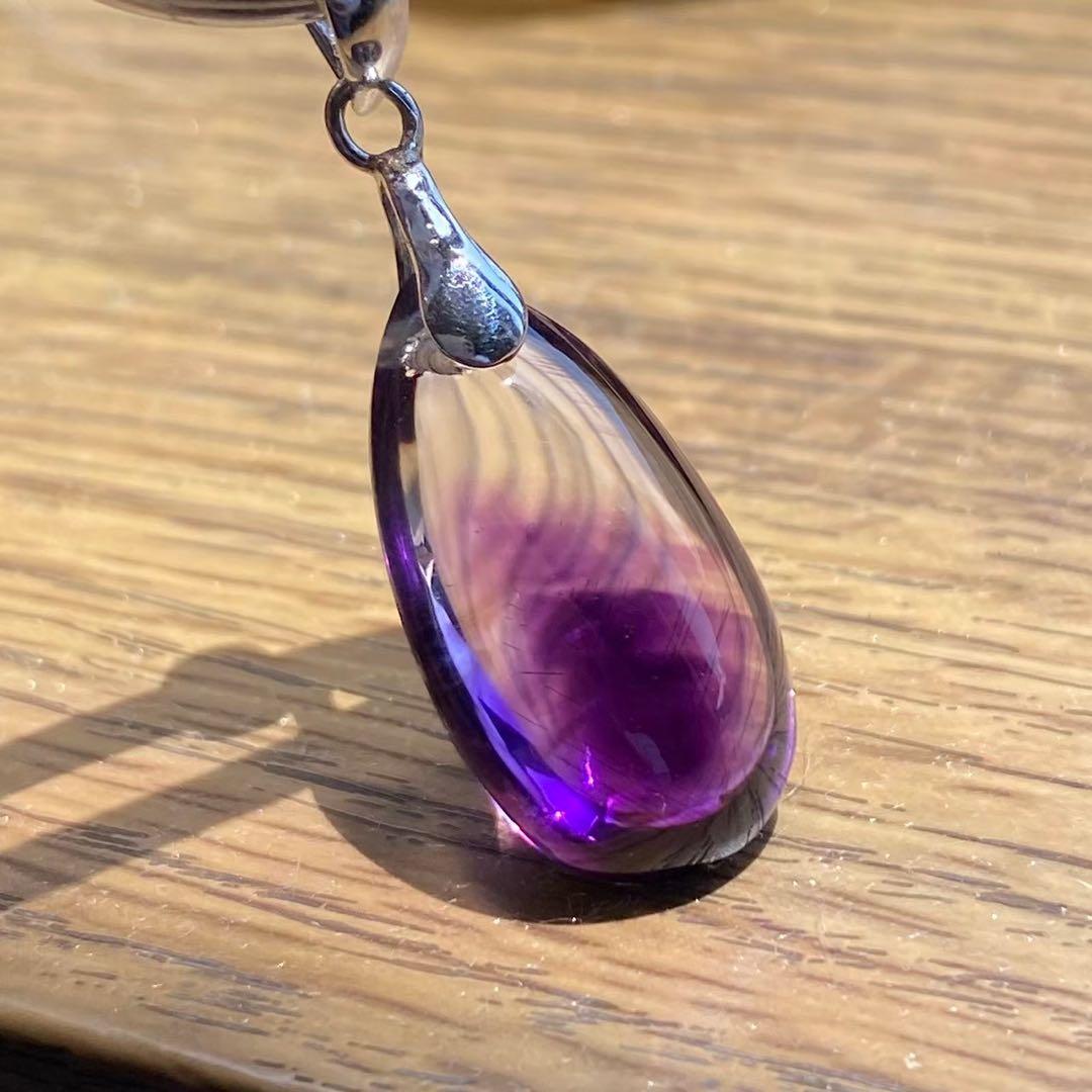 シルバー925 高品質　エレスチャルアメジスト　ファントム　ペンダントトップ