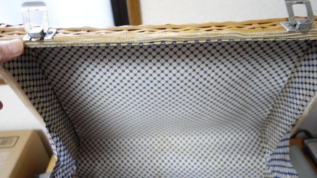 昭和 レトロ 籐 鞄 バック 旅行トラベル アンティーク ビンテージ 収納