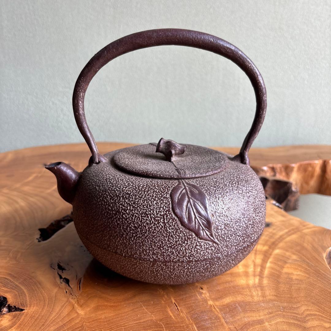 南部鉄器 鉄瓶 鴻栄堂 みかん型鉄瓶