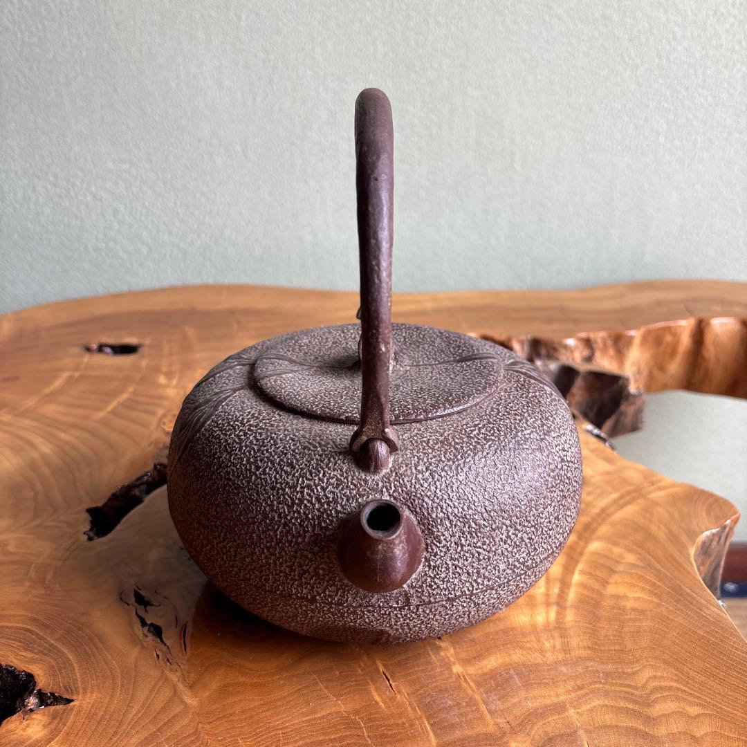 南部鉄器 鉄瓶 鴻栄堂 みかん型鉄瓶
