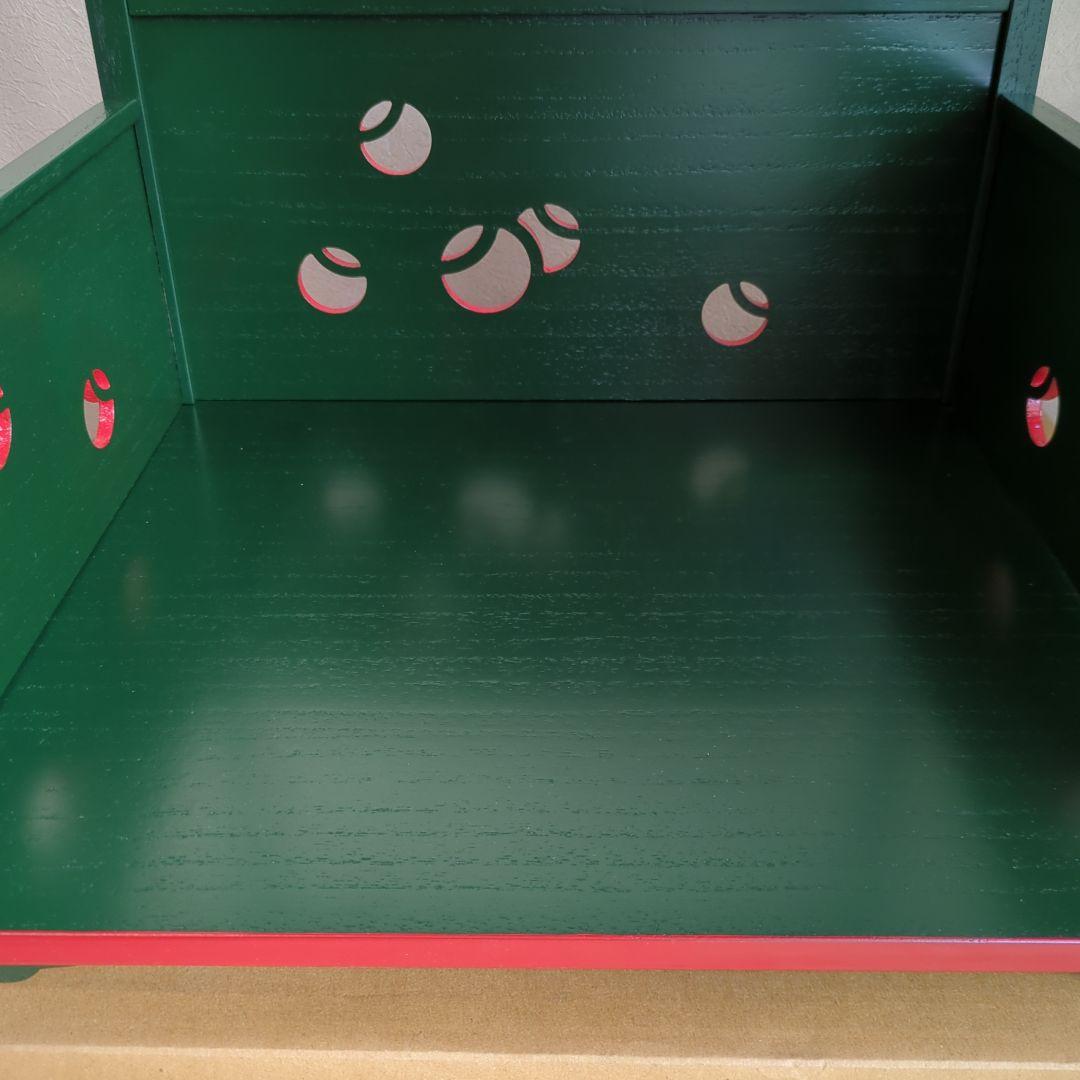 つぼつぼ棚 組み立て式 木製 漆器 美品 茶棚 お点前 紙箱
