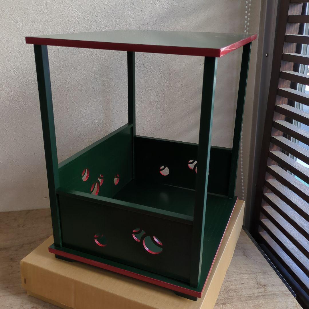 つぼつぼ棚 組み立て式 木製 漆器 美品 茶棚 お点前 紙箱