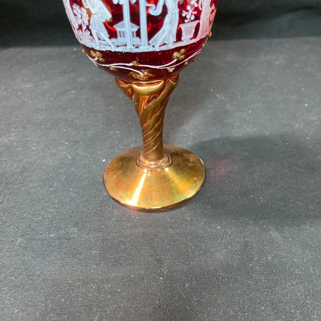 《ベネチアンガラス》ワイングラス イタリア製 金彩グラス