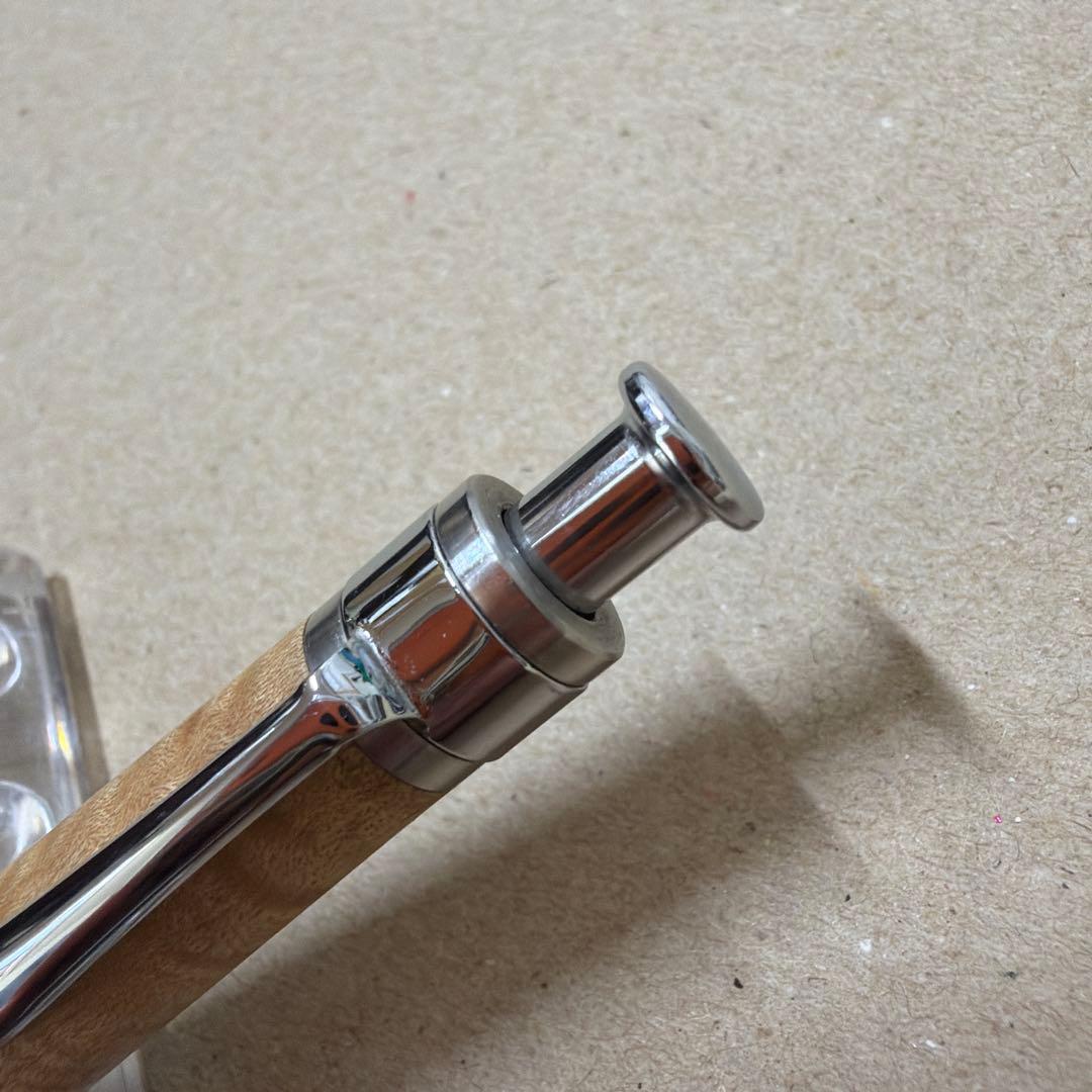 工房楔 シャーペン 0.5mm 楓 ちぢみ 縮杢 木軸